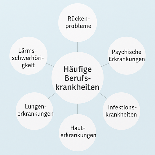 Häufigste Berufskrankheiten